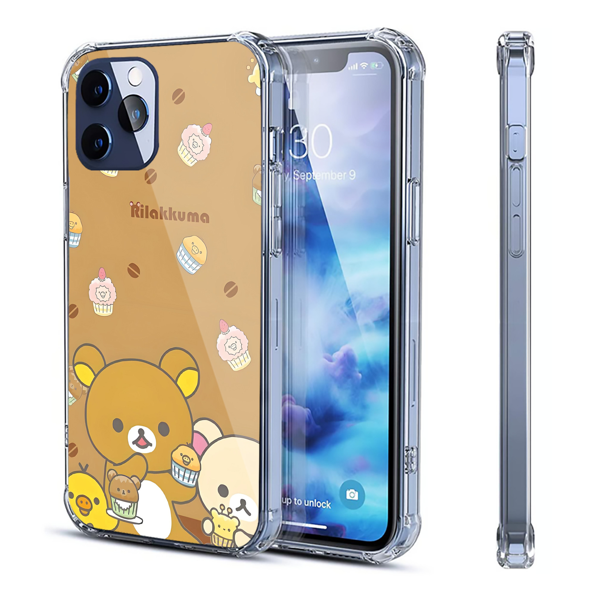 （画像用） リラックマ リラックマ キイロイトリ Rilakkuma Korilakkuma Kiiroitori 【iPhone 12シリーズ対応】透明スマホケース（クリアソフトケース）